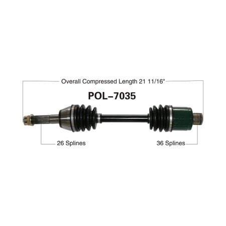 Wide Open OE Replacement CV Axle for POL REAR SPORTSMAN 400/500/600 03-05 POL-7035